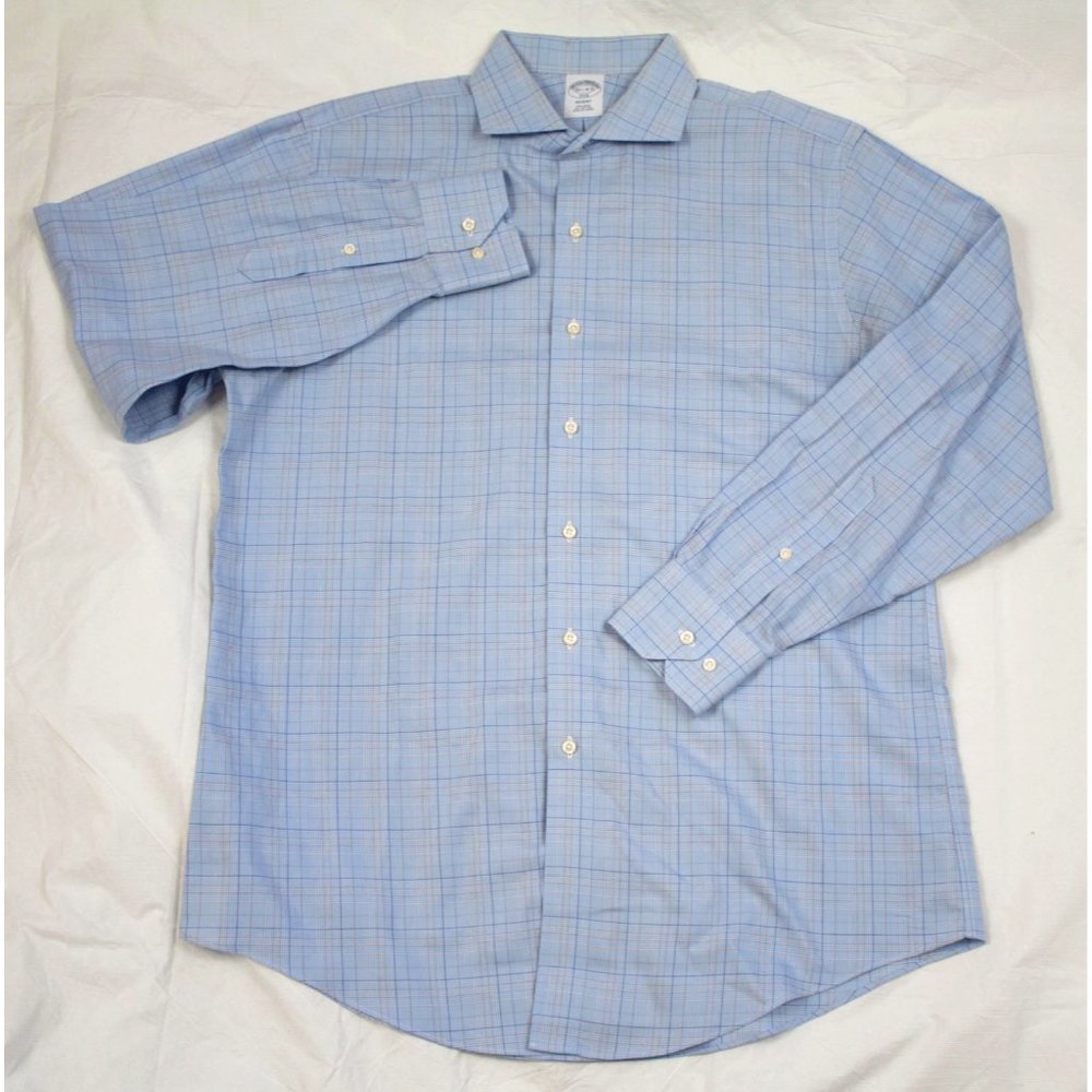 Brooks Brothers Regent 1818 Men's Long Sleeve Button Front Shirt Size 16 1/2-4/5